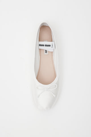 Satin Logo Ballet Flat