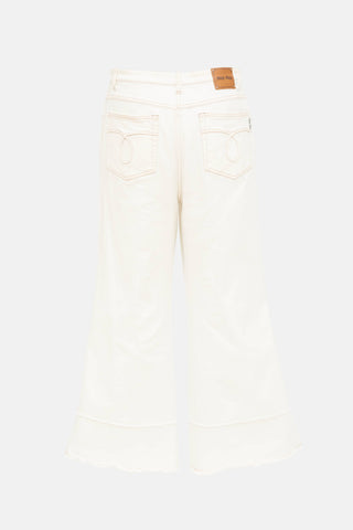 Miu Miu Frayed Hem Jeans