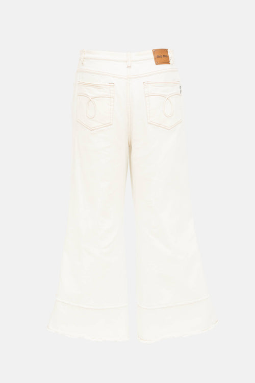 Miu Miu Frayed Hem Jeans