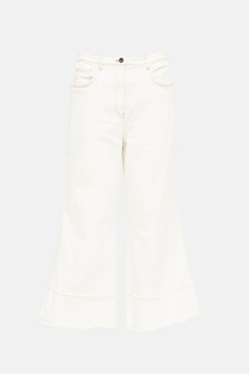 Miu Miu Frayed Hem Jeans