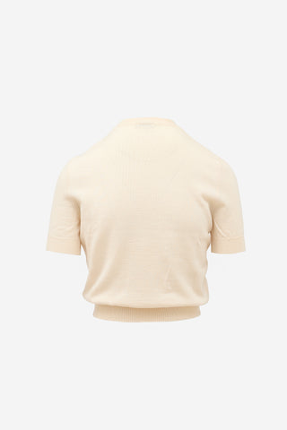 Miu Miu Wool Pointelle Sweater Top