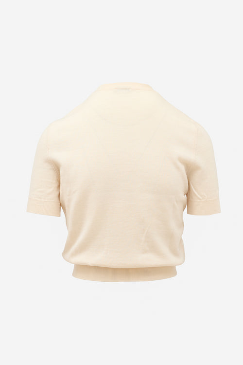 Miu Miu Wool Pointelle Sweater Top