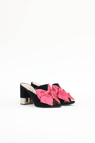 Miu Miu Suede Bow Mule