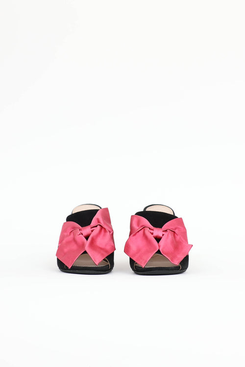 Miu Miu Suede Bow Mule