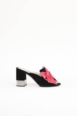 Miu Miu Suede Bow Mule