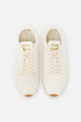 Miu Miu Nappa Leather Plume Sneaker
