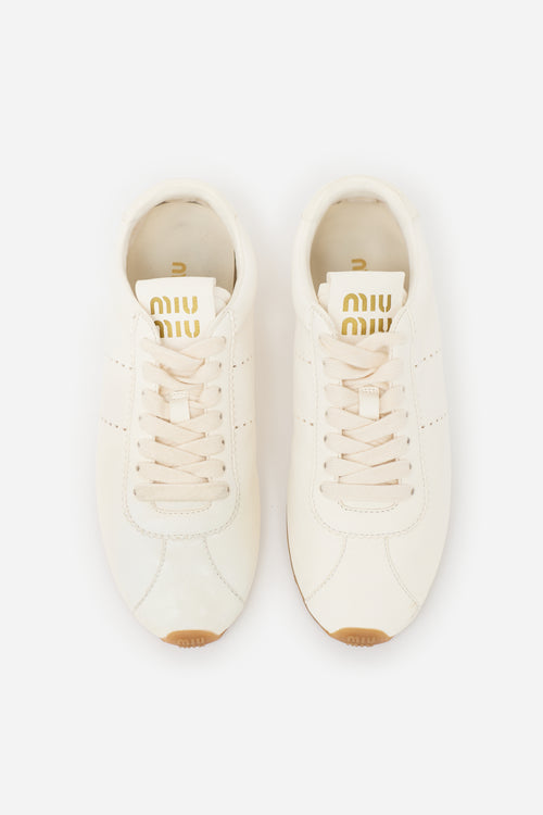 Miu Miu Nappa Leather Plume Sneaker