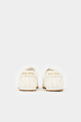 Miu Miu Nappa Leather Plume Sneaker