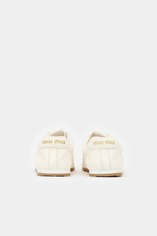Miu Miu Nappa Leather Plume Sneaker