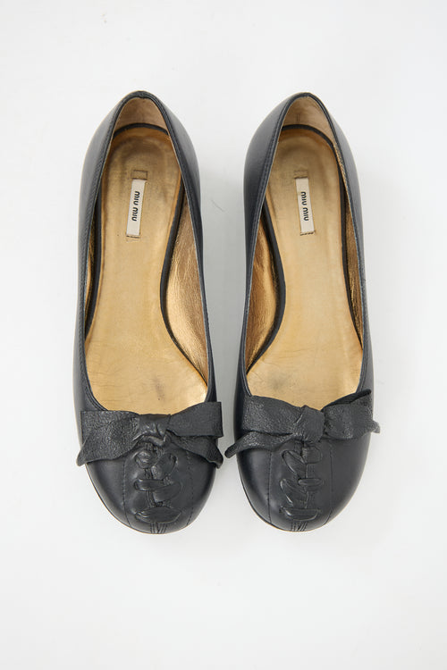 Miu Miu Leather Ballet Flat