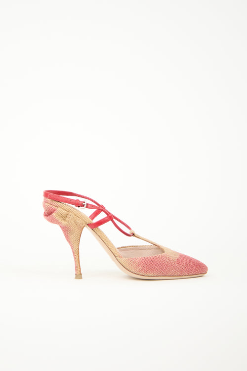 Miu Miu Woven Ombre Heel