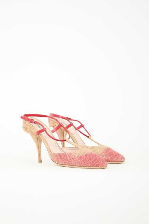 Miu Miu Woven Ombre Heel