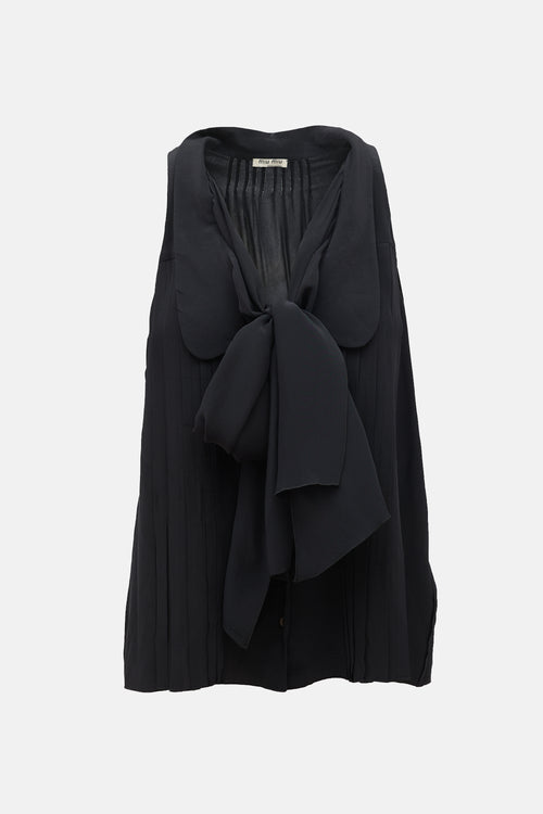 Miu Miu 2009 Silk Pintuck Blouse