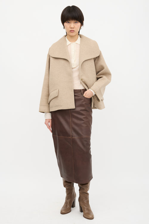 Miu Miu 2013 Wool Wide Collar Jacket