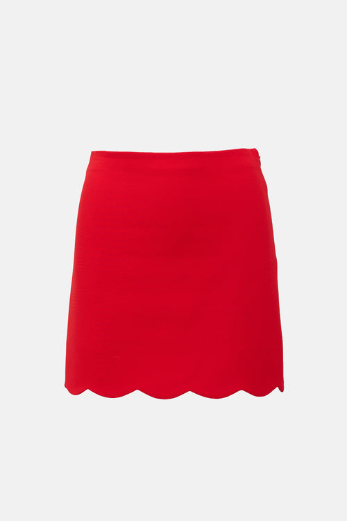 Miu Miu 2018 Scalloped Mini Skirt
