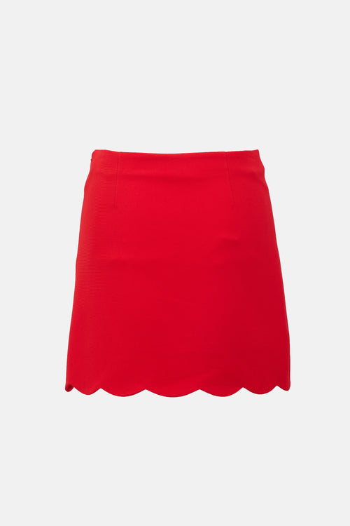 Miu Miu 2018 Scalloped Mini Skirt