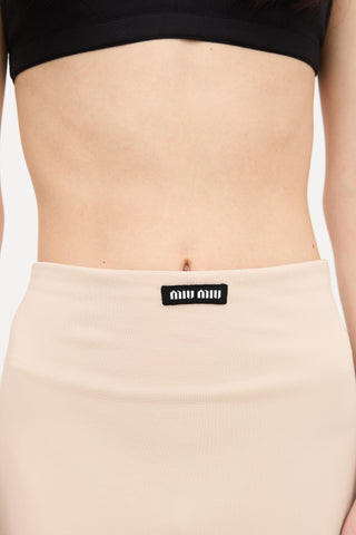 Miu Miu 2022 Nylon Midi Skirt