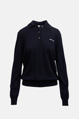 Miu Miu 2024 Wool Logo Polo Shirt