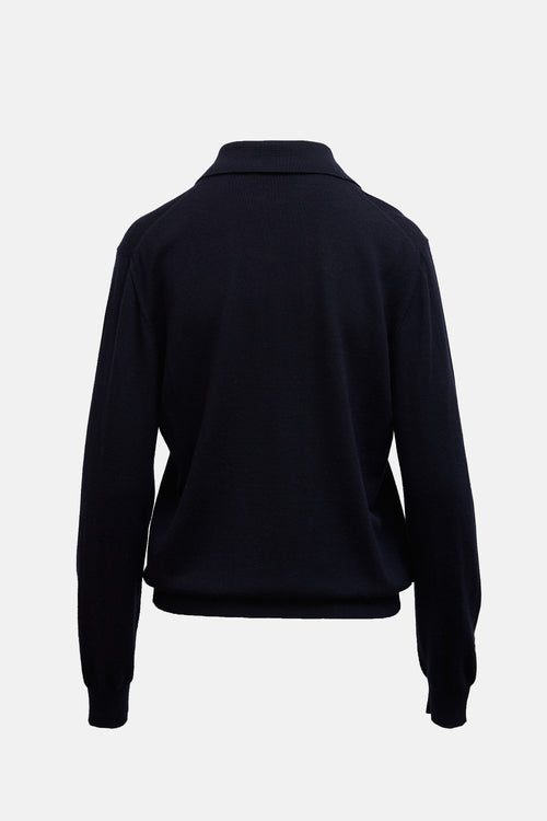 Miu Miu 2024 Wool Logo Polo Shirt