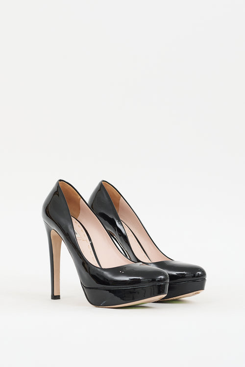 Miu Miu Black Patent Leather Platform Pump