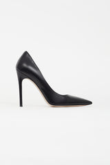 Miu Miu Black Leather D'Orsay Pump