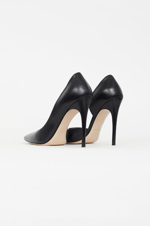 Miu Miu Black Leather D'Orsay Pump