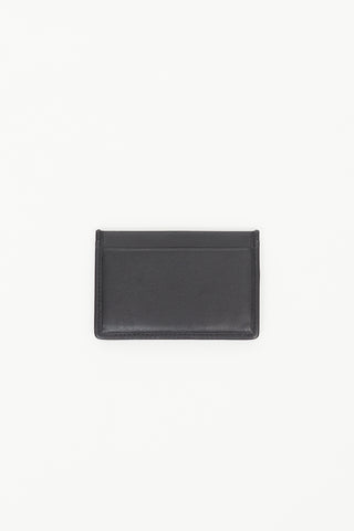 Miu Miu Black Matelassé Leather Card Holder