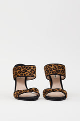 Miu Miu Black & Brown Textured Hair Heel