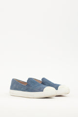 Miu Miu Blue Denim Slip On Sneaker