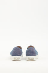 Miu Miu Blue Denim Slip On Sneaker