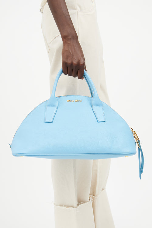 Miu Miu Blue 2Way Boston Bag