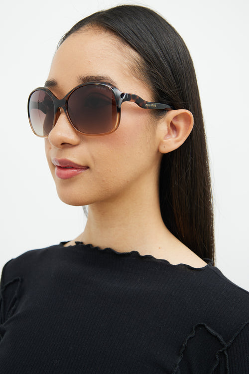 Miu Miu Brown Tortoise SMU06L Sunglasses