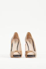 Miu Miu Brown & Black Patent Leather Pump