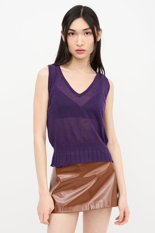 Miu Miu Cashmere Knit Tank Top