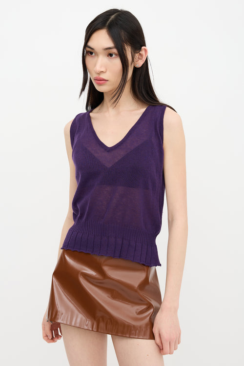 Miu Miu Cashmere Knit Tank Top