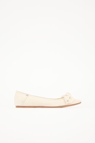 Miu Miu Denim Bow Flat