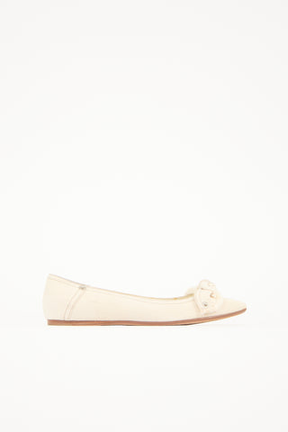 Miu Miu Denim Bow Flat