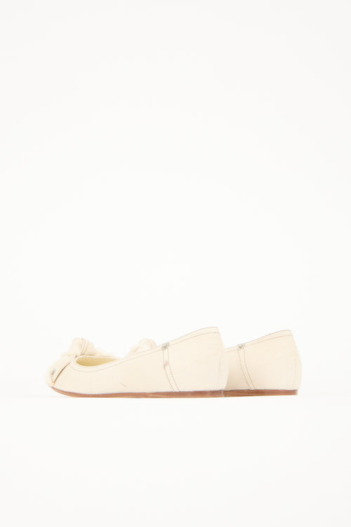 Miu Miu Denim Bow Flat