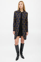 Miu Miu Fall 2012 Navy & Yellow Floral Jacket
