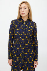Miu Miu Fall 2012 Navy & Yellow Floral Jacket