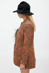 Miu Miu Fall 2012 Pink & Brown Floral Blazer