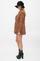Miu Miu Fall 2012 Pink & Brown Floral Blazer