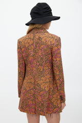 Miu Miu Fall 2012 Pink & Brown Floral Blazer