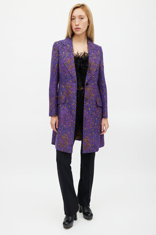 Miu Miu Fall 2012 Purple & Yellow Floral Jacket