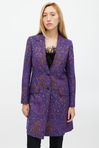 Miu Miu Fall 2012 Purple & Yellow Floral Jacket