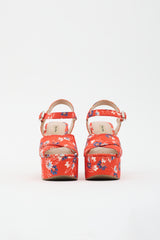 Miu Miu Floral Platform Sandal