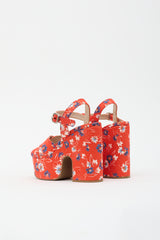Miu Miu Floral Platform Sandal