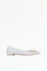 Miu Miu Glitter Embellished Flat