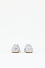Miu Miu Glitter Embellished Flat