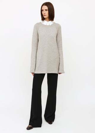Miu Miu Grey Wool Knit Sweater